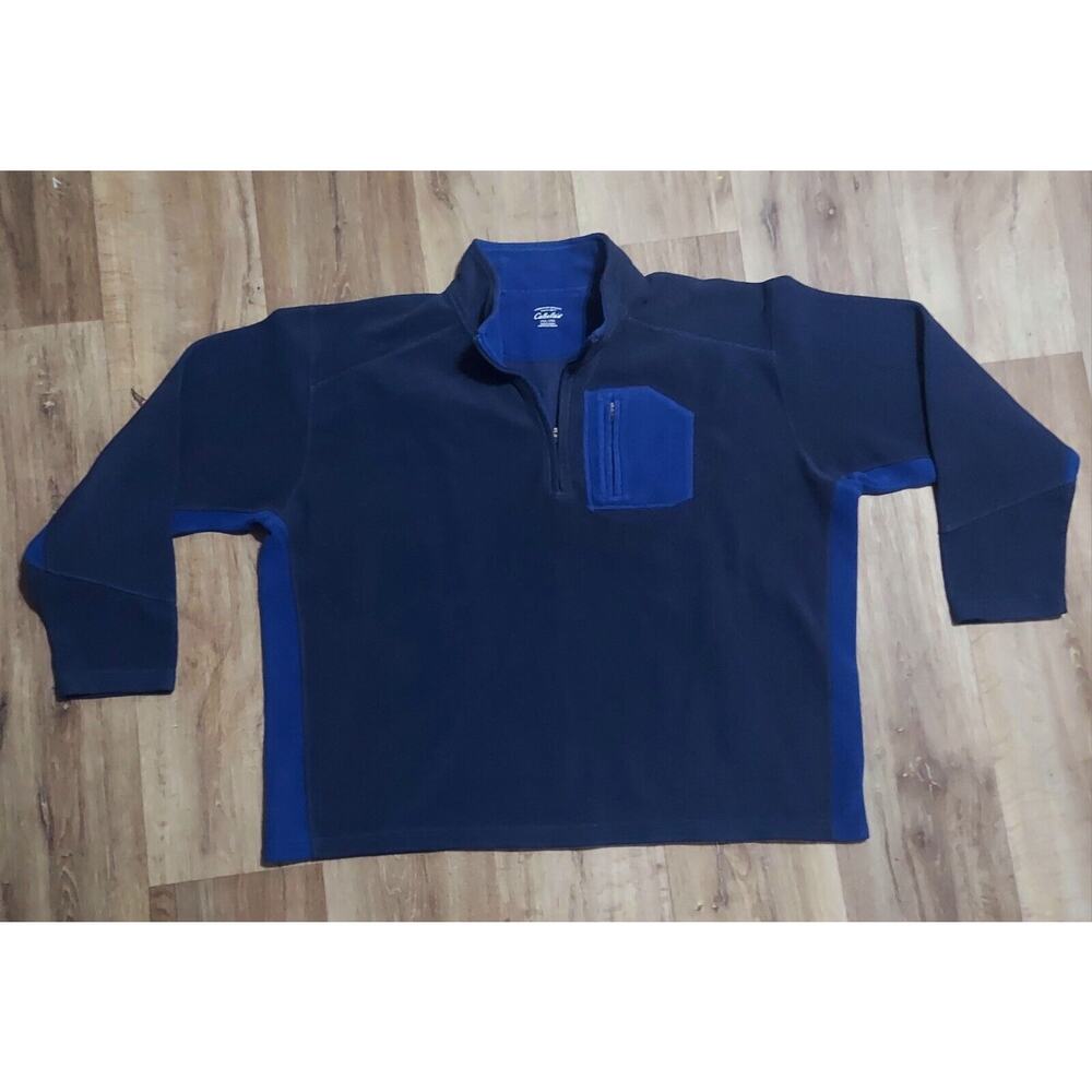 NWOT - CABELA'S 1/4 Zip Fleece Sweater Pullover - Men's 2XL - Zip Breast Pocket